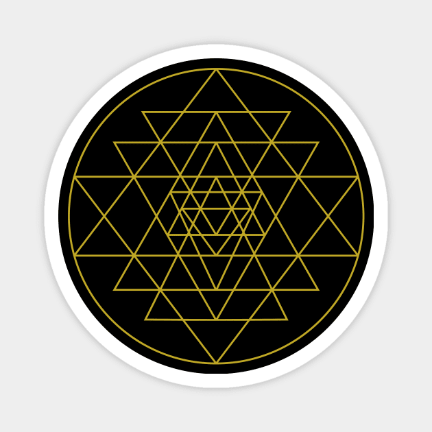 Classic Sri Yantra Magnet by NewWorldIsHere